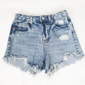 wild fable Distressed High Rise 100% Cotton Denim Shorts Size 6